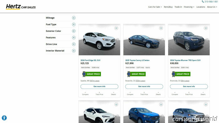 Hertz è ora anche un rivenditore online di auto usate | Carscoops